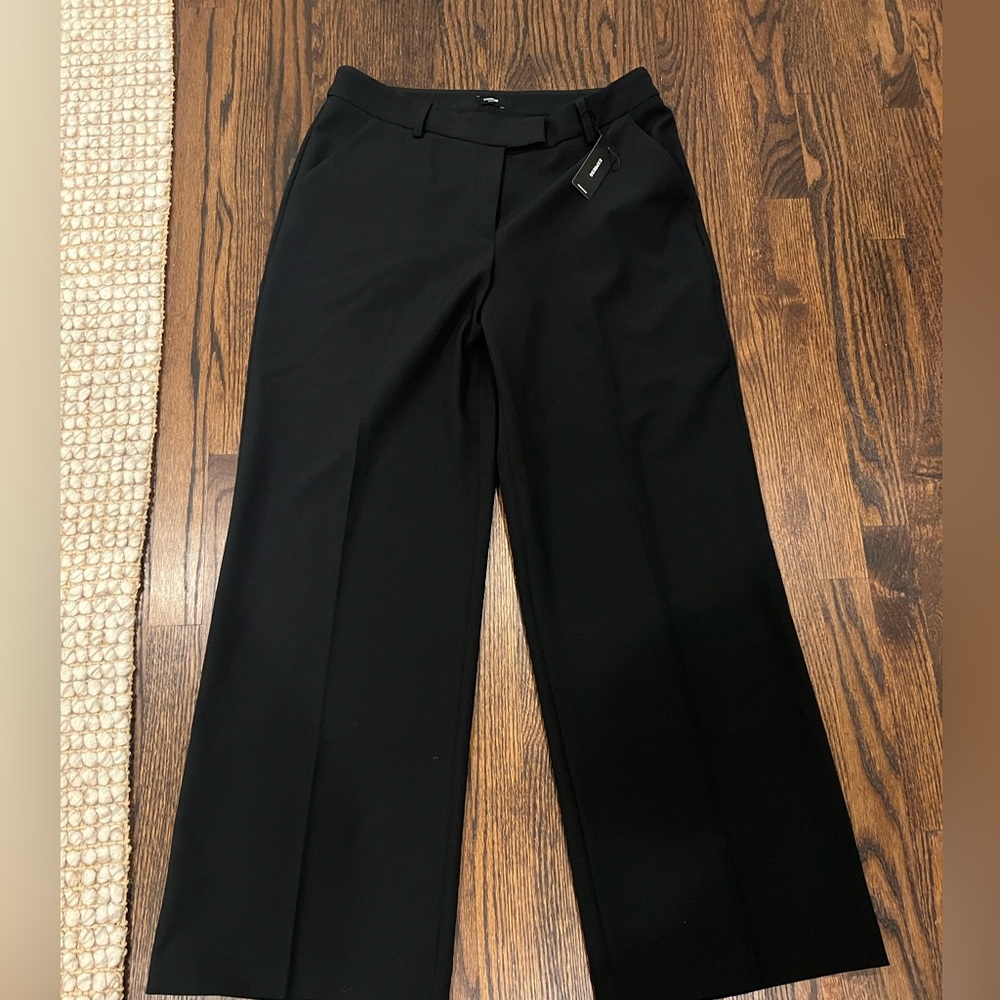 Express Black Editor Relaxed Mid Rise Trousers